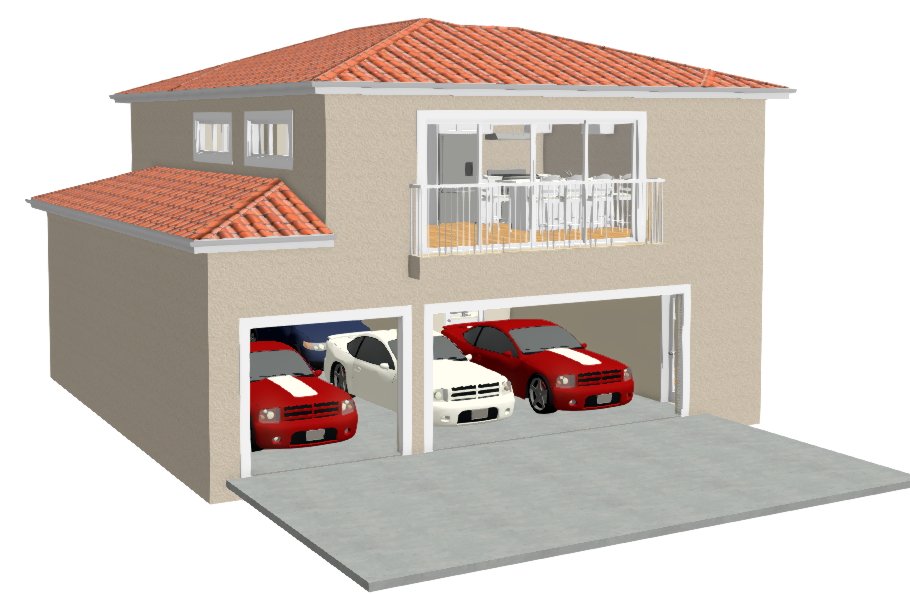 architectural home with garage