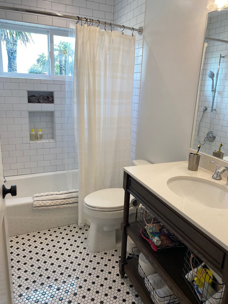trendy bathroom tiles installation