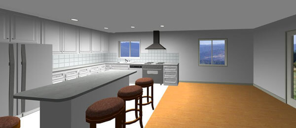 3D kitchen design and rendering service